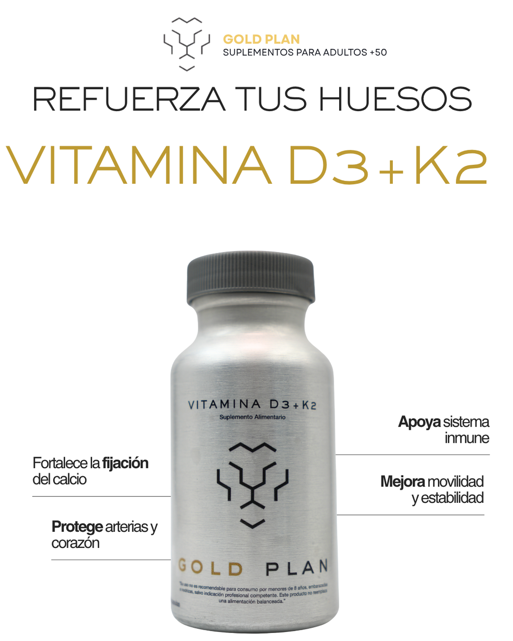 Pack Movimiento - Vitamina D3+K2 + Citrato de Magnesio 120 Cápsulas